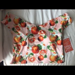 BNWT Kortni Jeane Off the Shoulder Swim Top